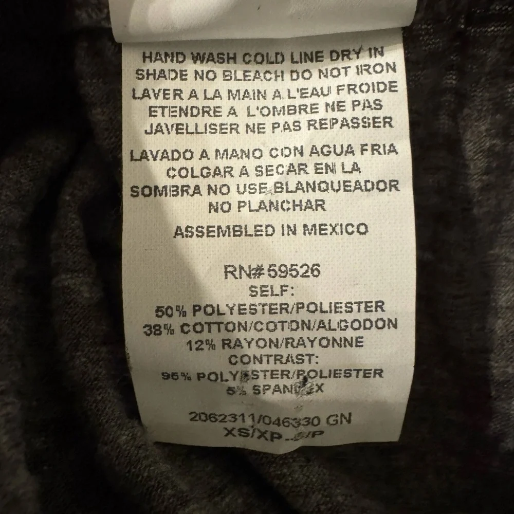 LUCKY BRAND Romper Womens XS/S  Heather Gray Peruvian Spice Sleeveless Cover Up